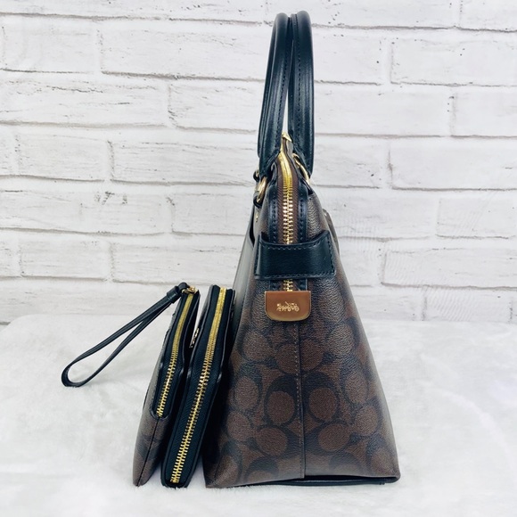 3PCS Coach Emma Satchel Wallet Wristlet Set - Picture 3 of 8